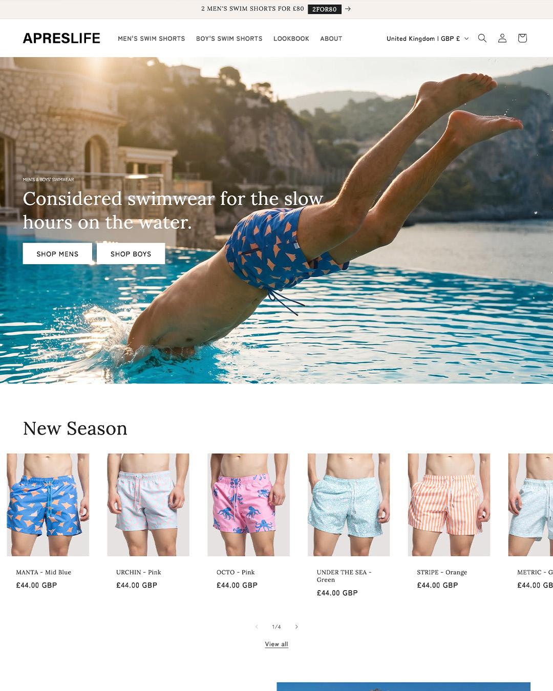 The Après Life website