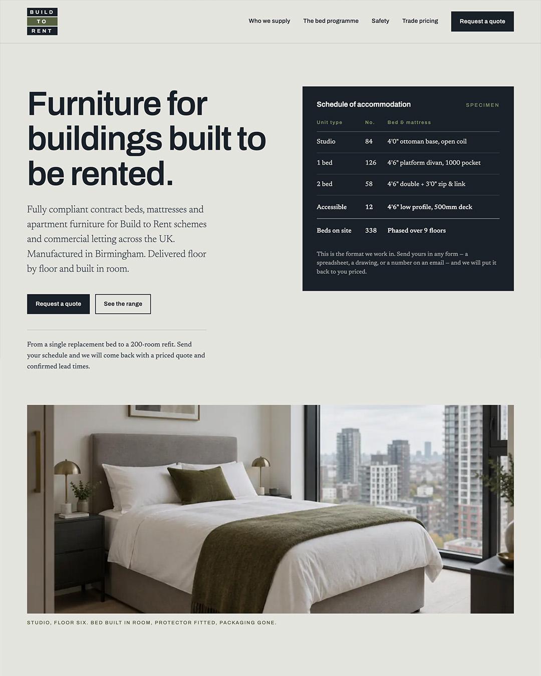 Build to Rent Furnishing website