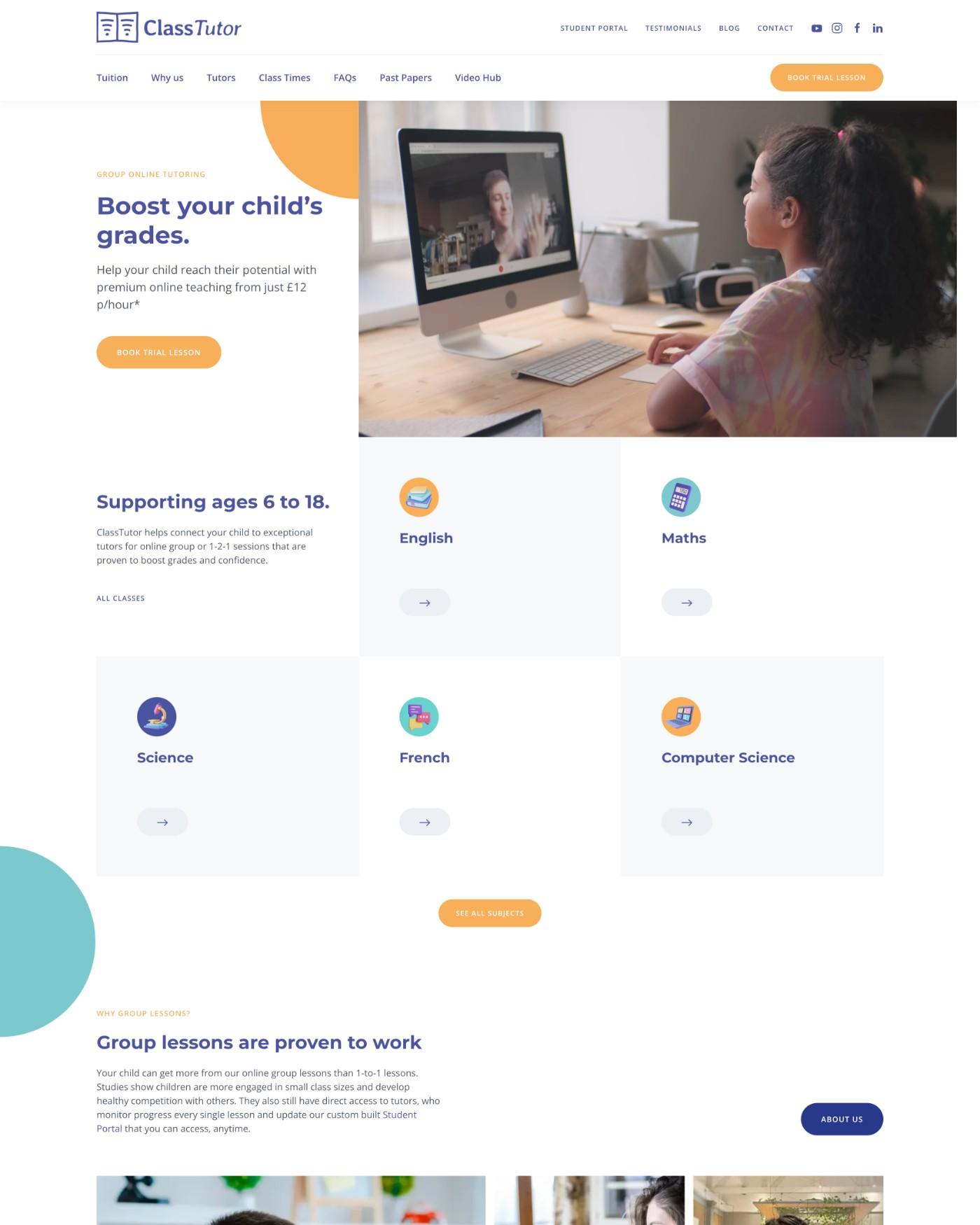 ClassTutor website