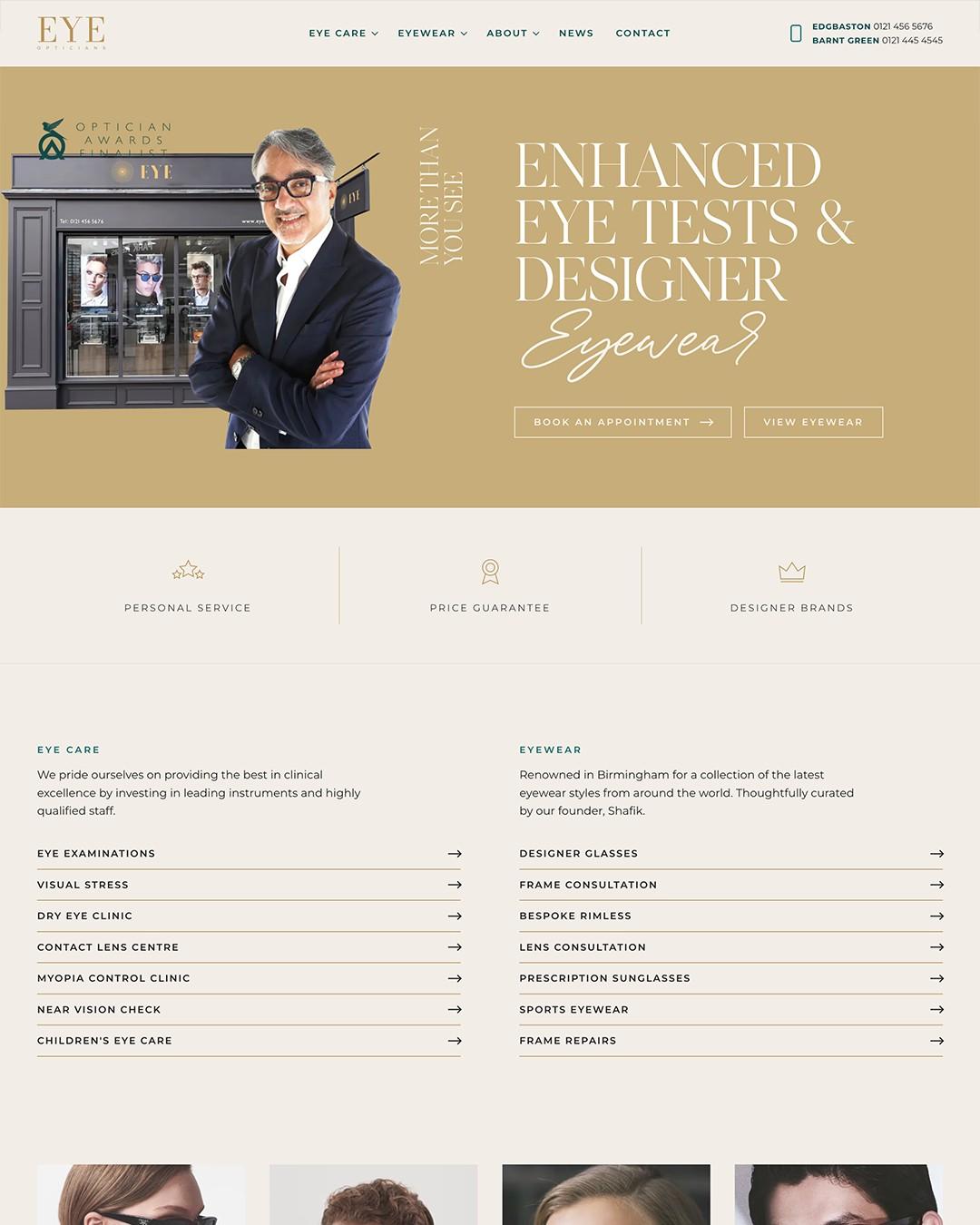 Eye Opticians website