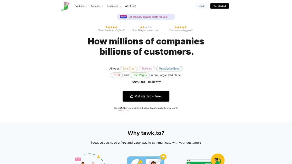 7 Best AI Chat Widgets to Boost Your Website in 2026 - Tawk.to