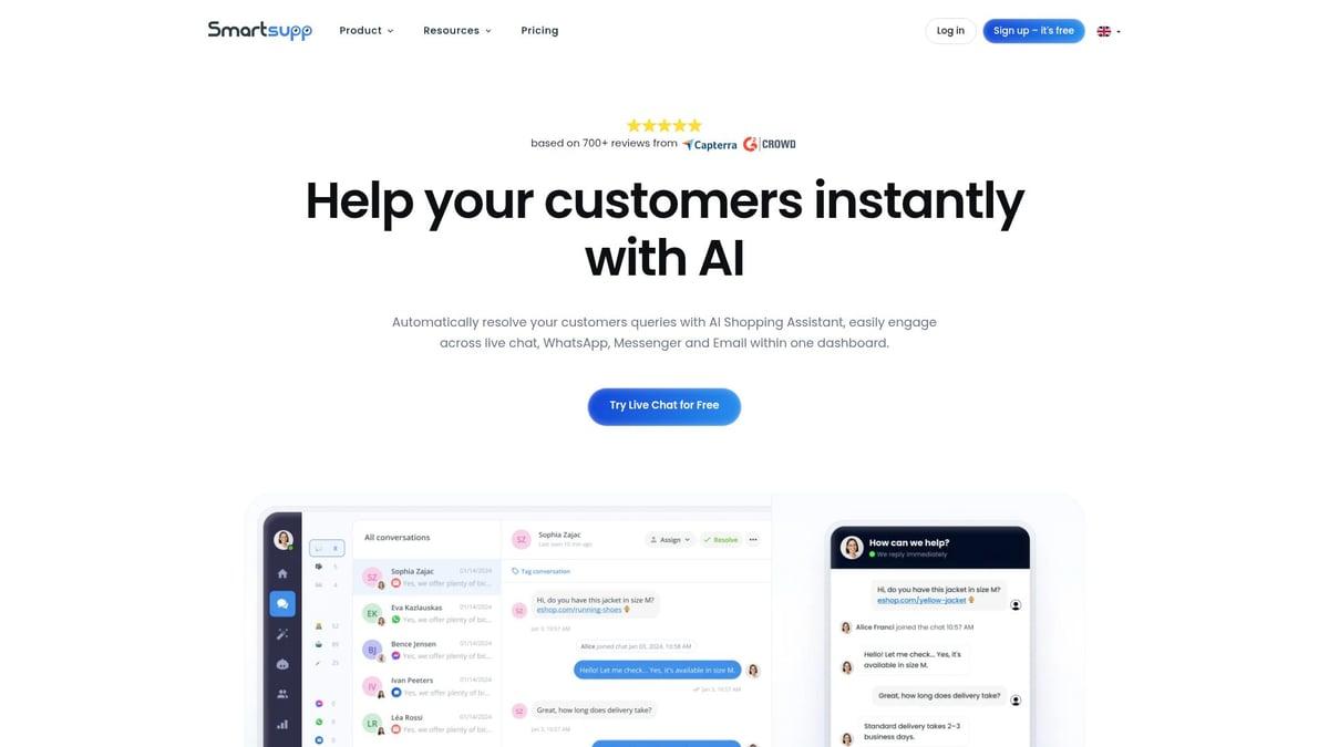 7 Best AI Chat Widgets to Boost Your Website in 2026 - Smartsupp