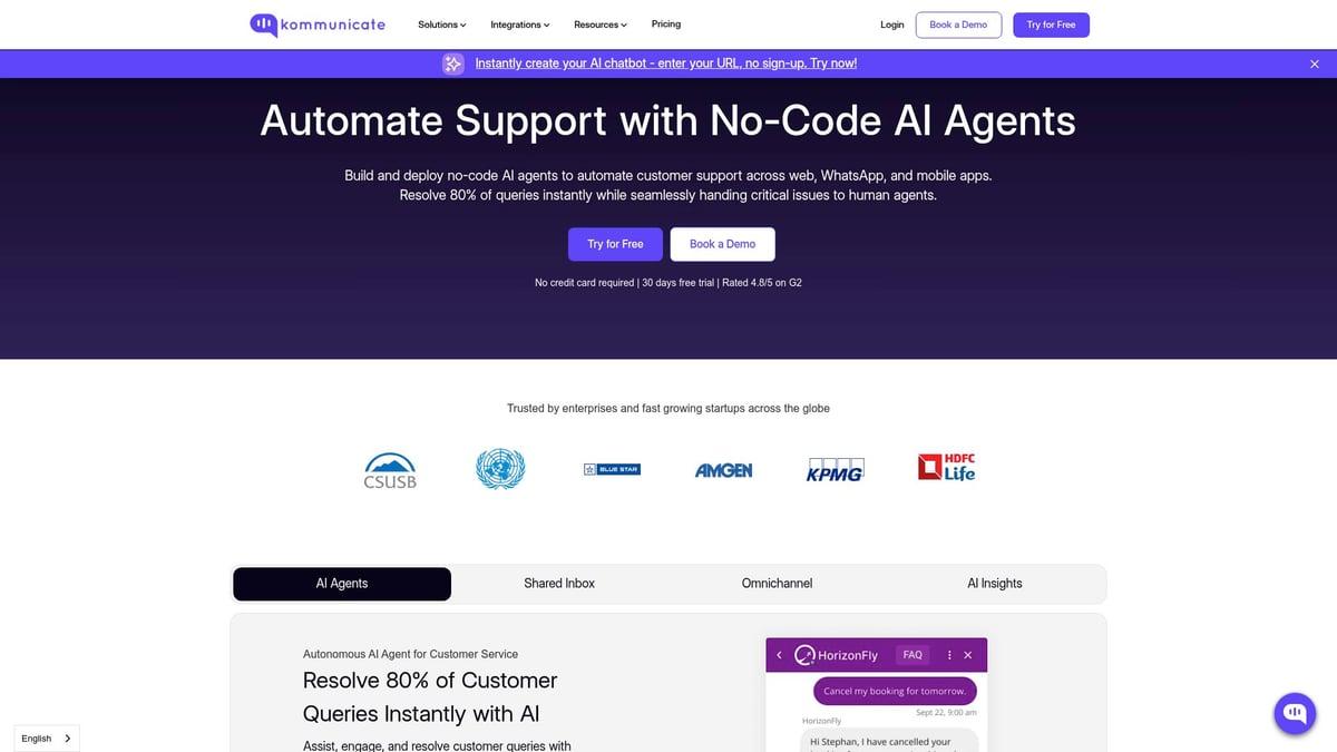7 Best AI Chat Widgets to Boost Your Website in 2026 - Kommunicate