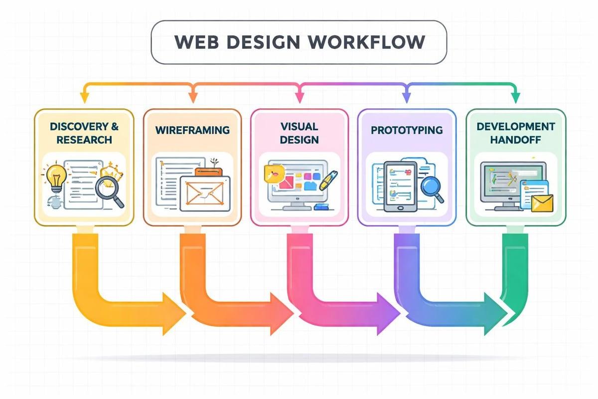 Web designer workflow stages