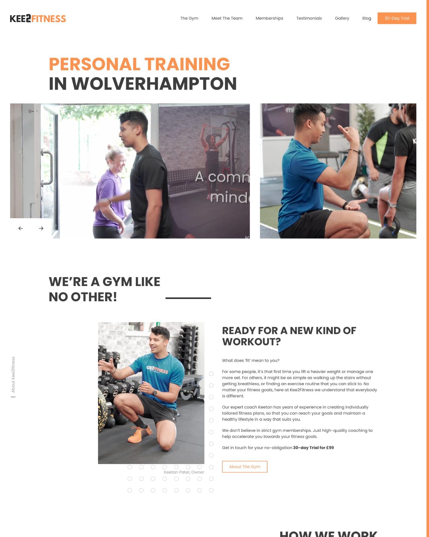 Kee2fitness website