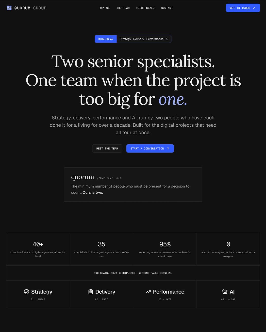 Quorum Group website