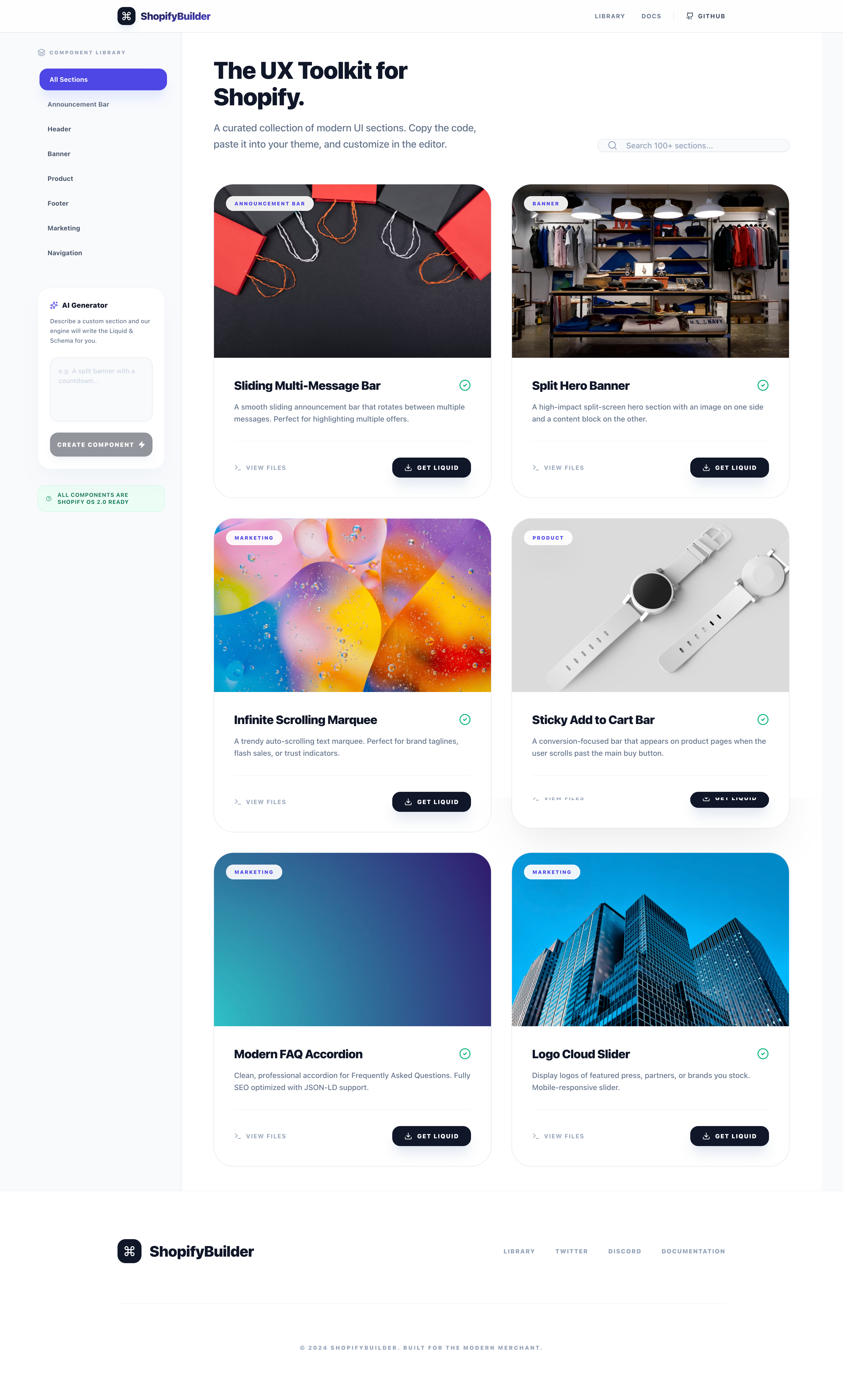 Shopify Banner Builder — Web App project