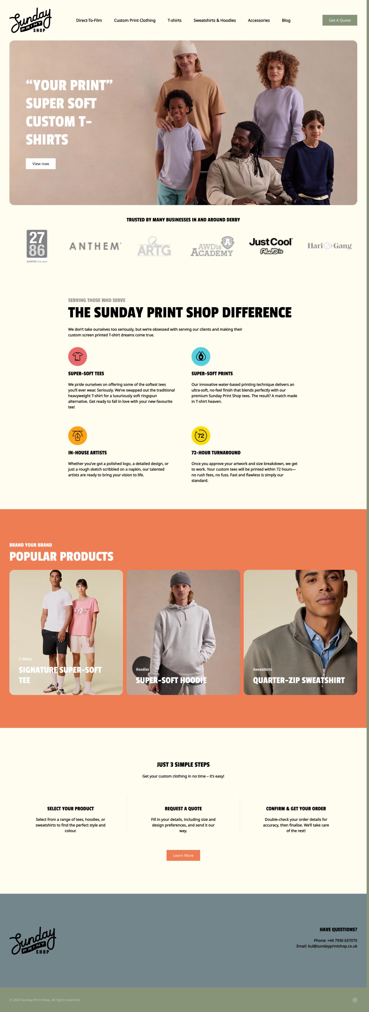 Sunday Print Shop — E-Commerce